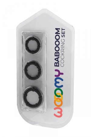 Set 3 Cockrings noir Babooom - Wooomy – Image 3