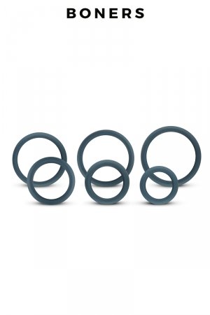 Set de 6 anneaux de pénis larges - Boners – Image 2
