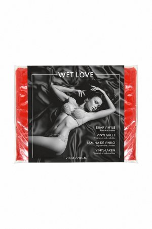 Drap Vinyle rouge 220 x 200 cm - Fetish Tentation – Image 2